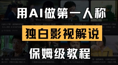 用AI做第一人称独白影视解说，手把手教学，保姆级教程-亮剑学堂